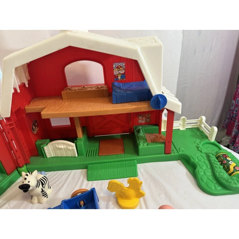 Fisher Price Little People Farm Barn Yard Play Set Sounds Animals 1999 Tested ~